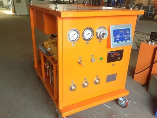 Fully automatic SF6 gas recovery device, vacuum compressor, with losses below 0.1%